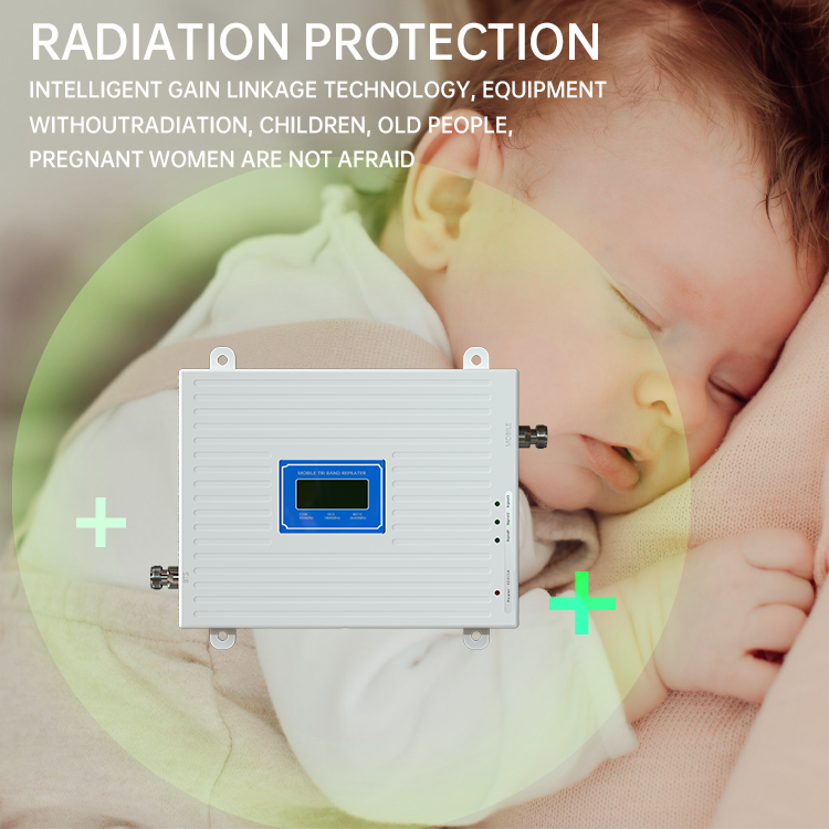 2G/3G/4G Tri-Band Mobile Signal Booster 900/1800/2100Mhz Repeater Amplifiers for GSM LTE 5G Networks